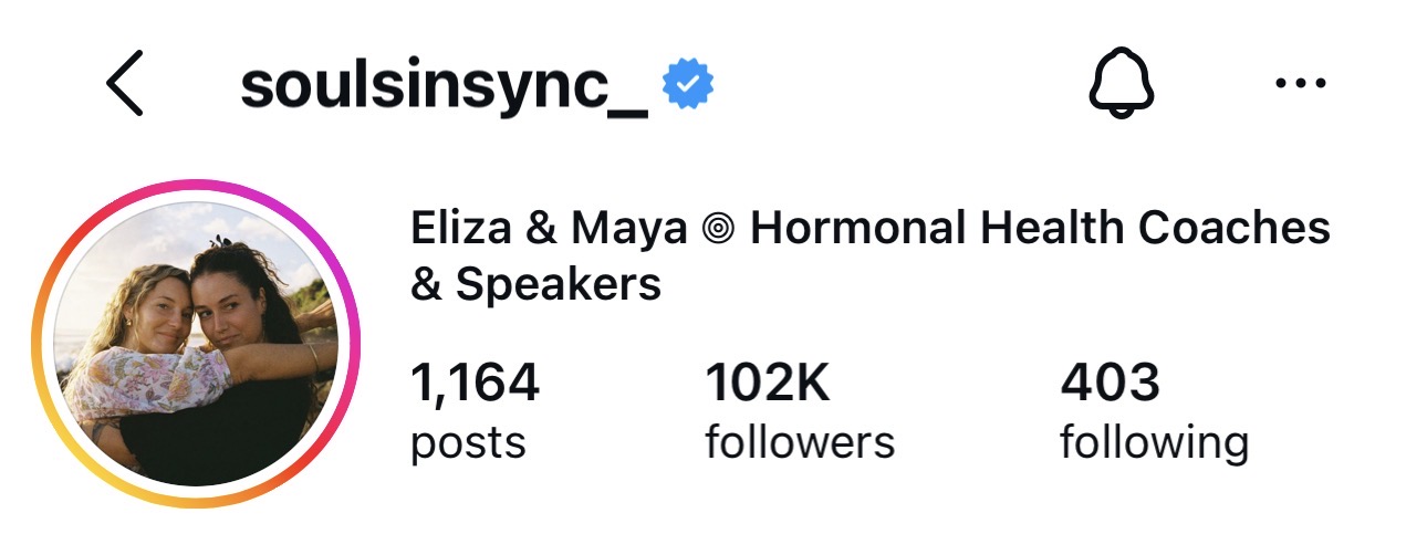 Client Instagram profile