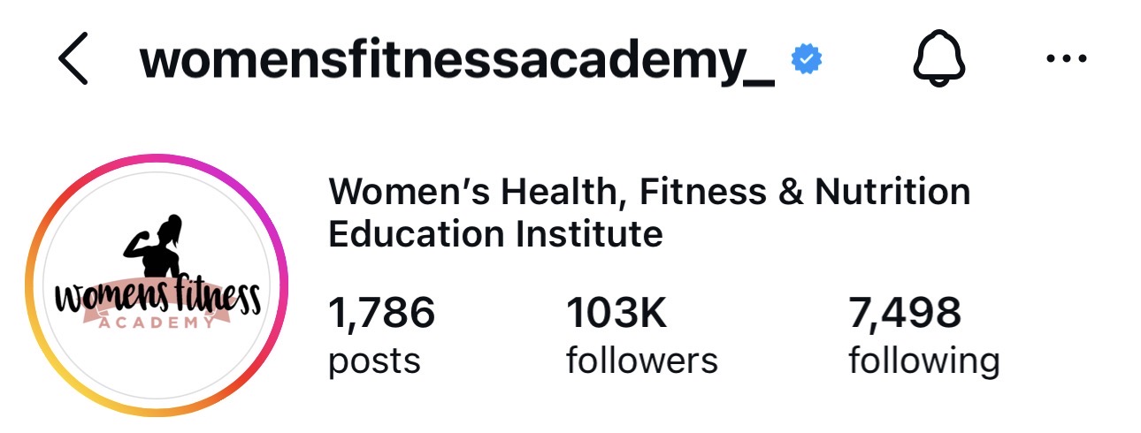 Client Instagram profile