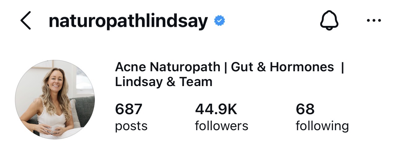 Client Instagram profile